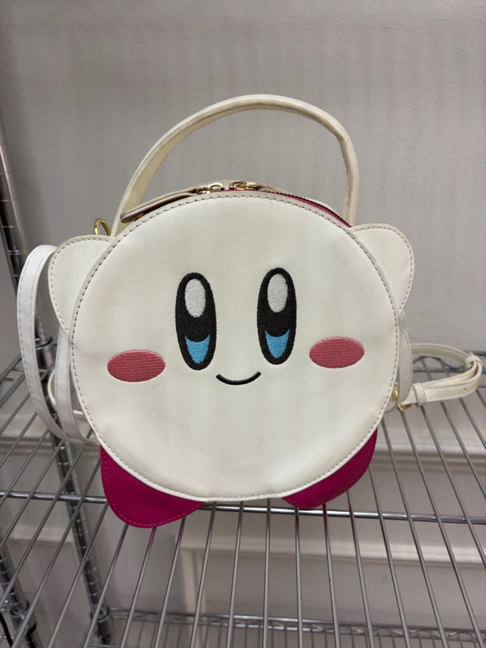 Bioworld White & Pink KIRBY Round Crossbody Bag RARE HTF